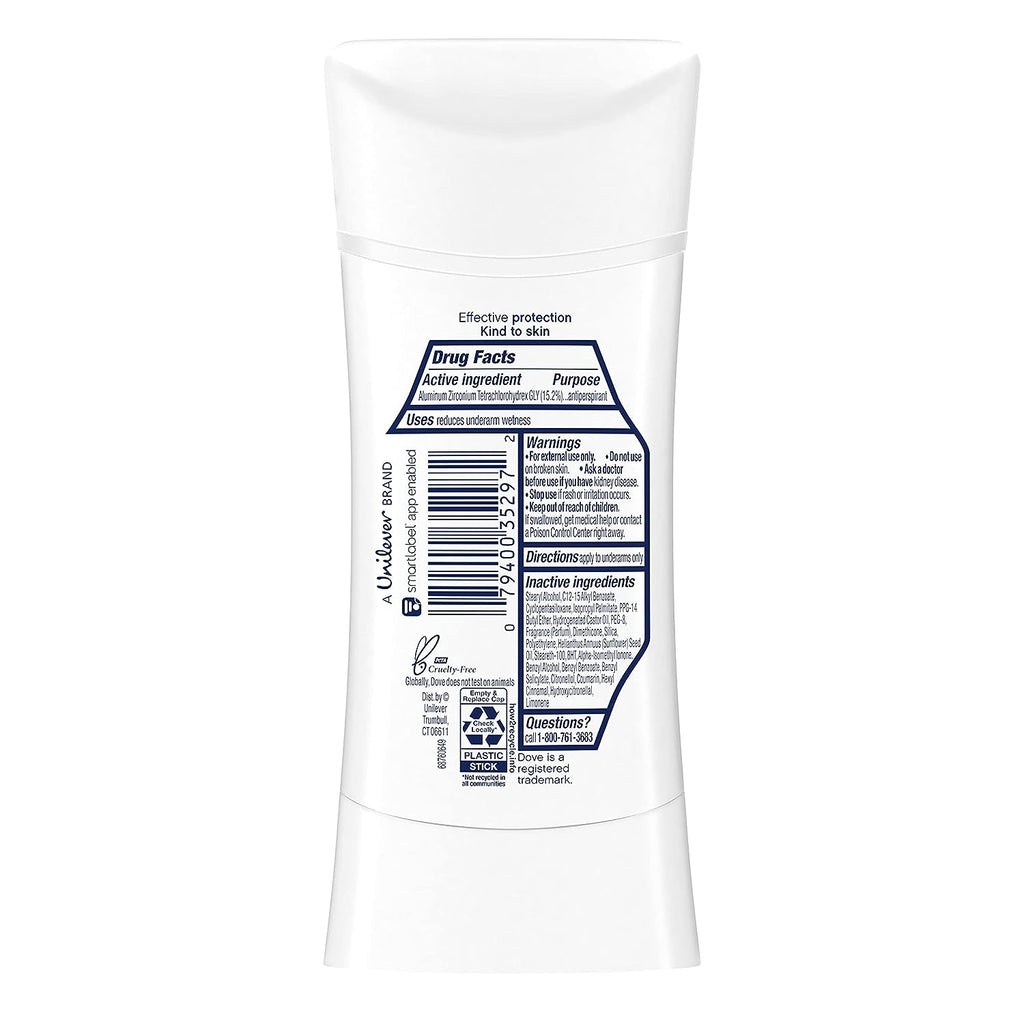 Dove Antiperspirant Deodorant with 48 Hour Protection Advance Cool Essentials Deodorant for Women, 2.6 Ounce (Pack of 4)