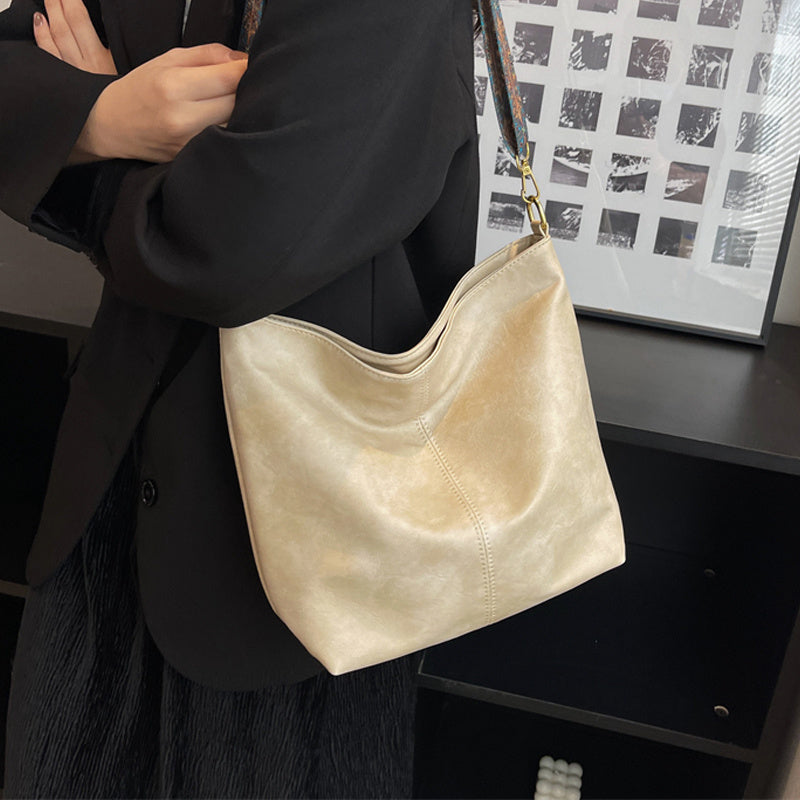 Geometric Strap Hobo Bag, LarCapacity Crossbody Bag, Women's Retro Style Shoulder Bag