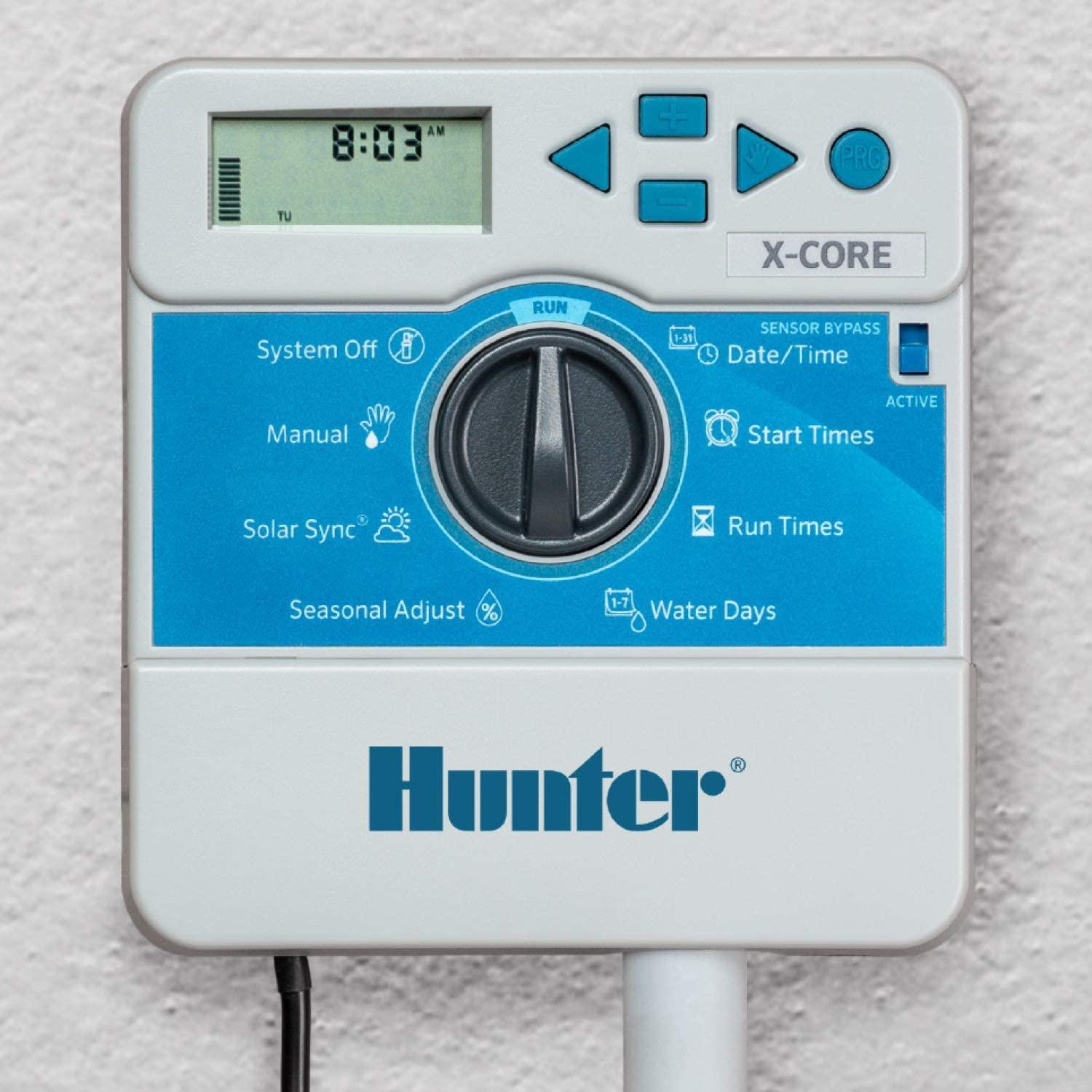 Hunter XC800I X-Core 8-Station Indoor Irrigation Controller, Small, Gray