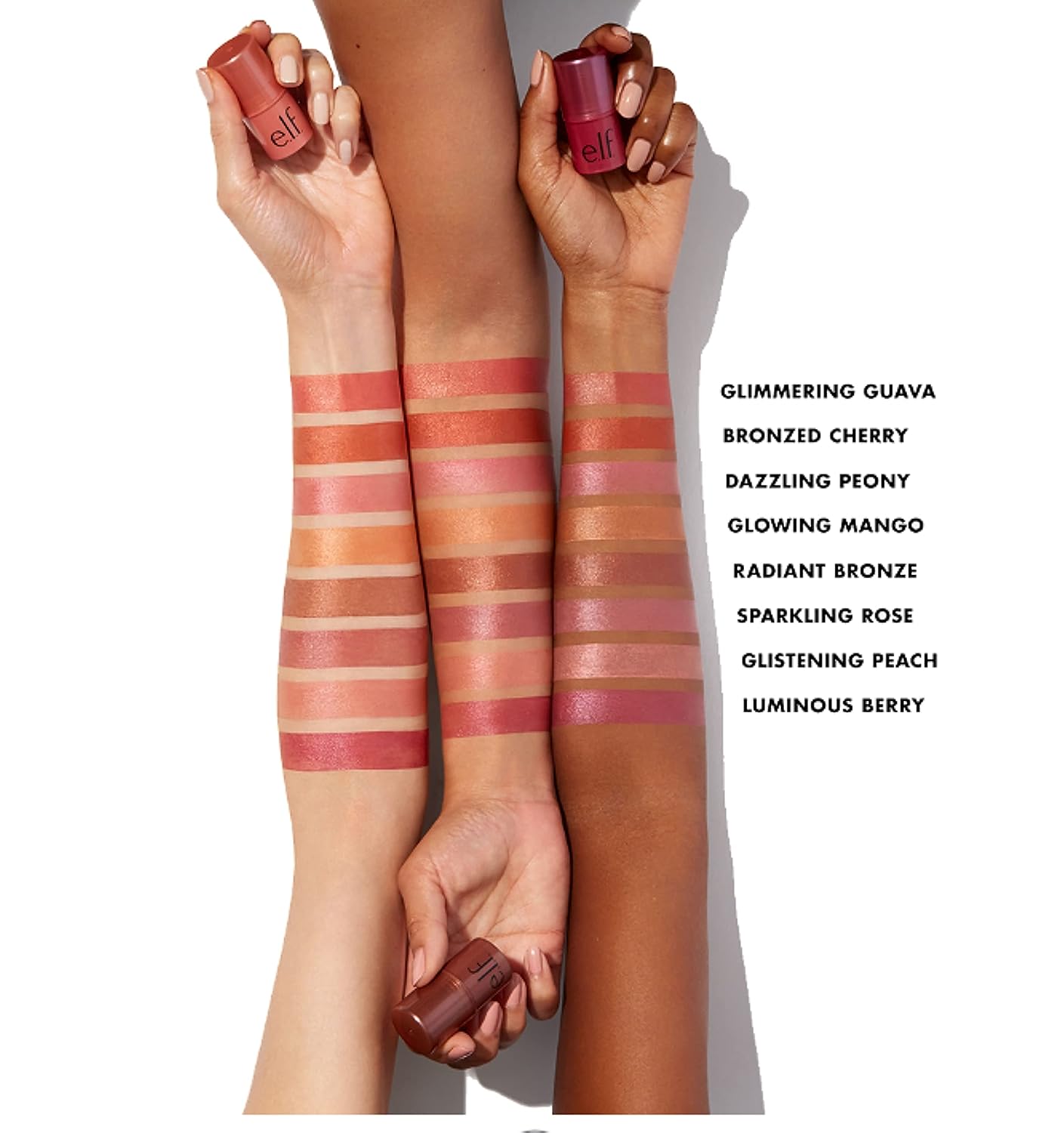 e.l.f, Monochromatic Multi Stick, Creamy, Lightweight, Versatile, Luxurious, Adds Shimmer, Easy To Use On The Go, Blends Effortlessly, Sparkling Rose, 0.155 Oz