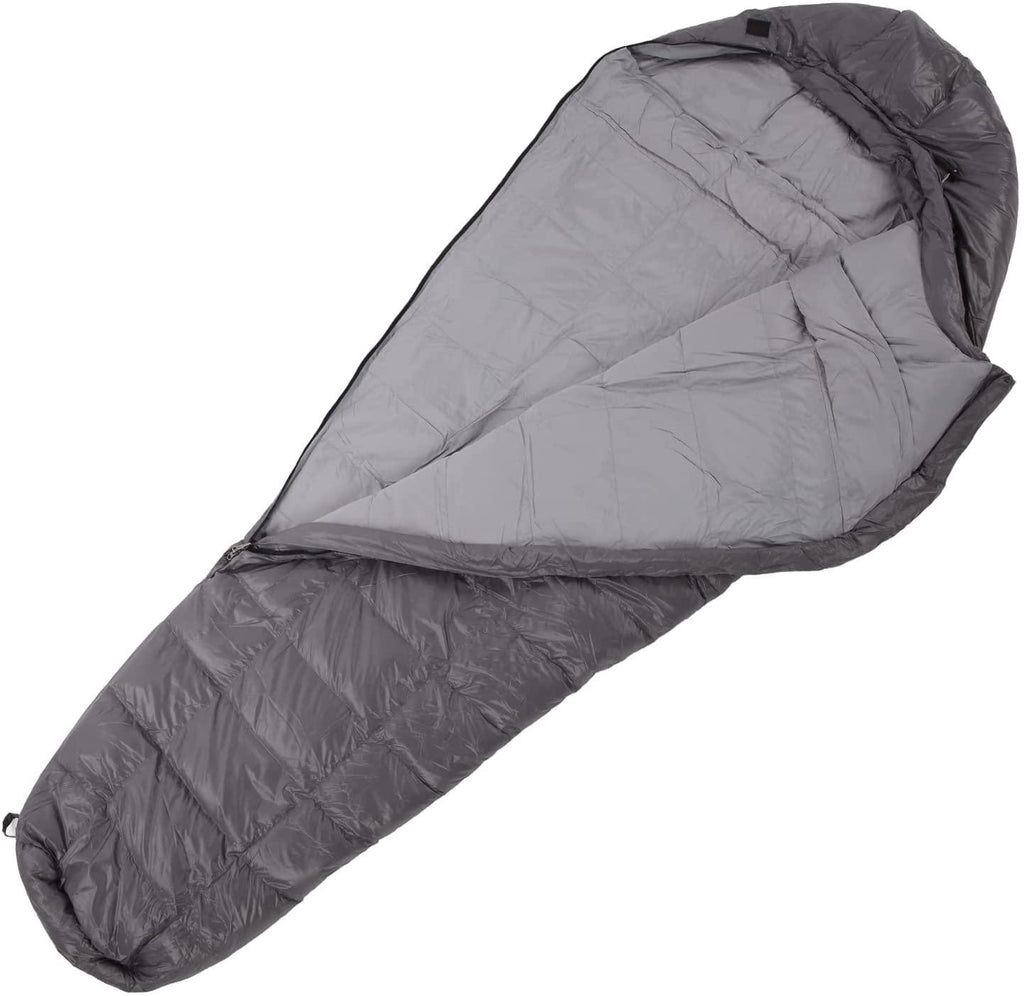 Cold Weather Sleeping Pack, Mummy Sleeping Bag Zipper Closure Skin Friendly for Camping for Hiking
