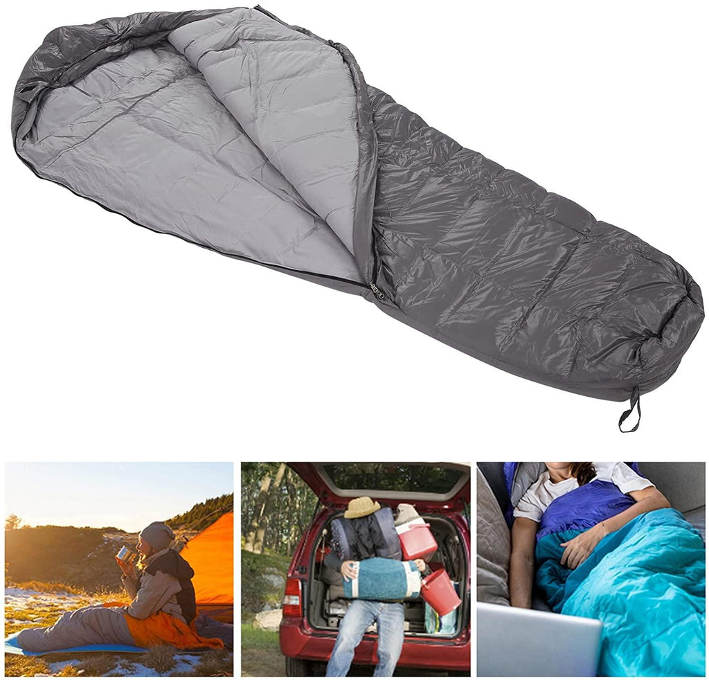 Cold Weather Sleeping Pack, Warm Mummy Sleeping Bag Lightweight Zipper Closure with Adjustable Hood for Camping for Hiking
