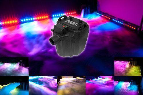 Chauvet DJ Nimbus Plug/Play Dry Ice Fog Machine+Nimbus Cart+2 Strobe Lights