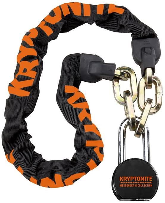 Kryptonite Messenger 9.5mm Chain & Moly Bicycle 11mm Padlock , Black