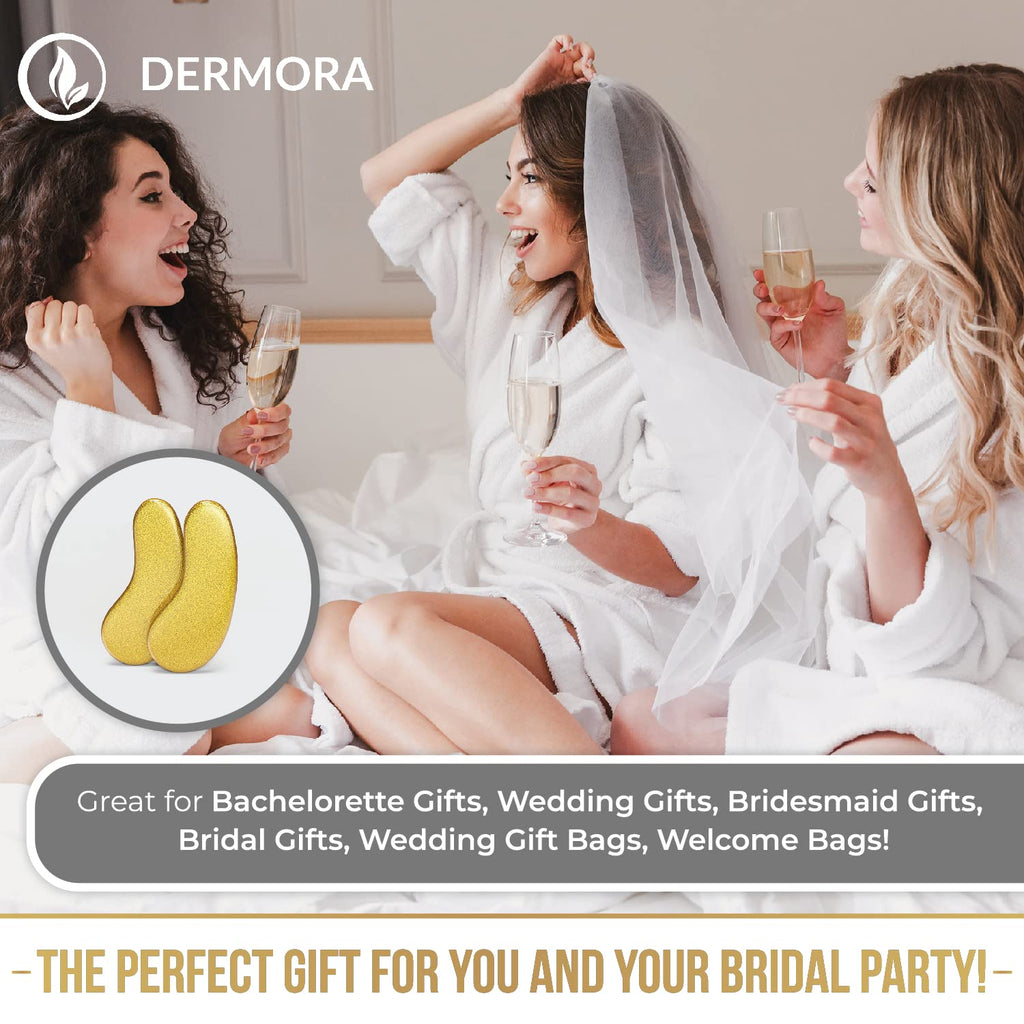 DERMORA Skin Treatment Mask 24K Gold Eye Mask - 100 Pairs Eye Gels - Rejuvenating Treatment for Revitalizing,Dark Cirlce,Puffiness,Refresh,Travel,Wrinkles (100 Pairs)