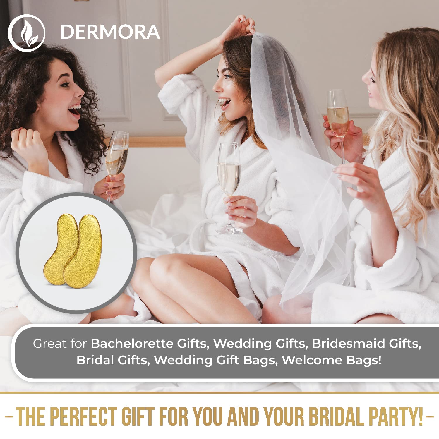 DERMORA Skin Treatment Mask 24K Gold Eye Mask - 20 Pairs Eye Gels - Rejuvenating Treatment for Dark Cirlce,Puffiness,Refresh,Revitalizing,Travel,Wrinkles