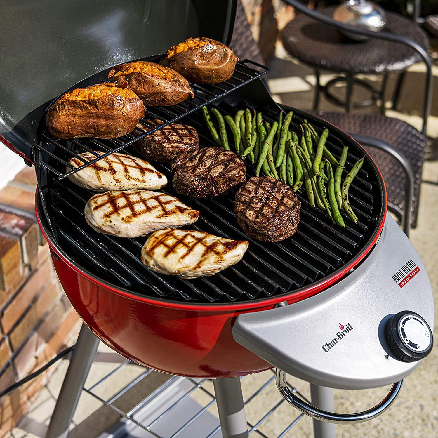20602109 Patio Bistro Tru-Infrared Electric Grill, Red