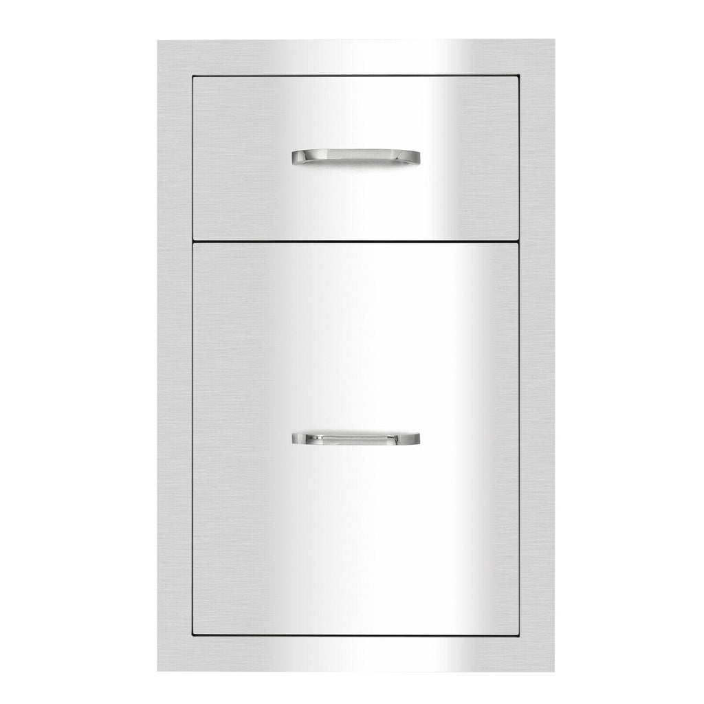 Steel BBQ Double Door Drawer Access Outdoor Kitchen 20x13x20" US