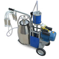 TBVECHI MilMachine, 25L Electric MilMachine Piston Vacuum Pump MilPump with Bucket,  Steel Cow MilMachine MilEquipment Milker Machine
