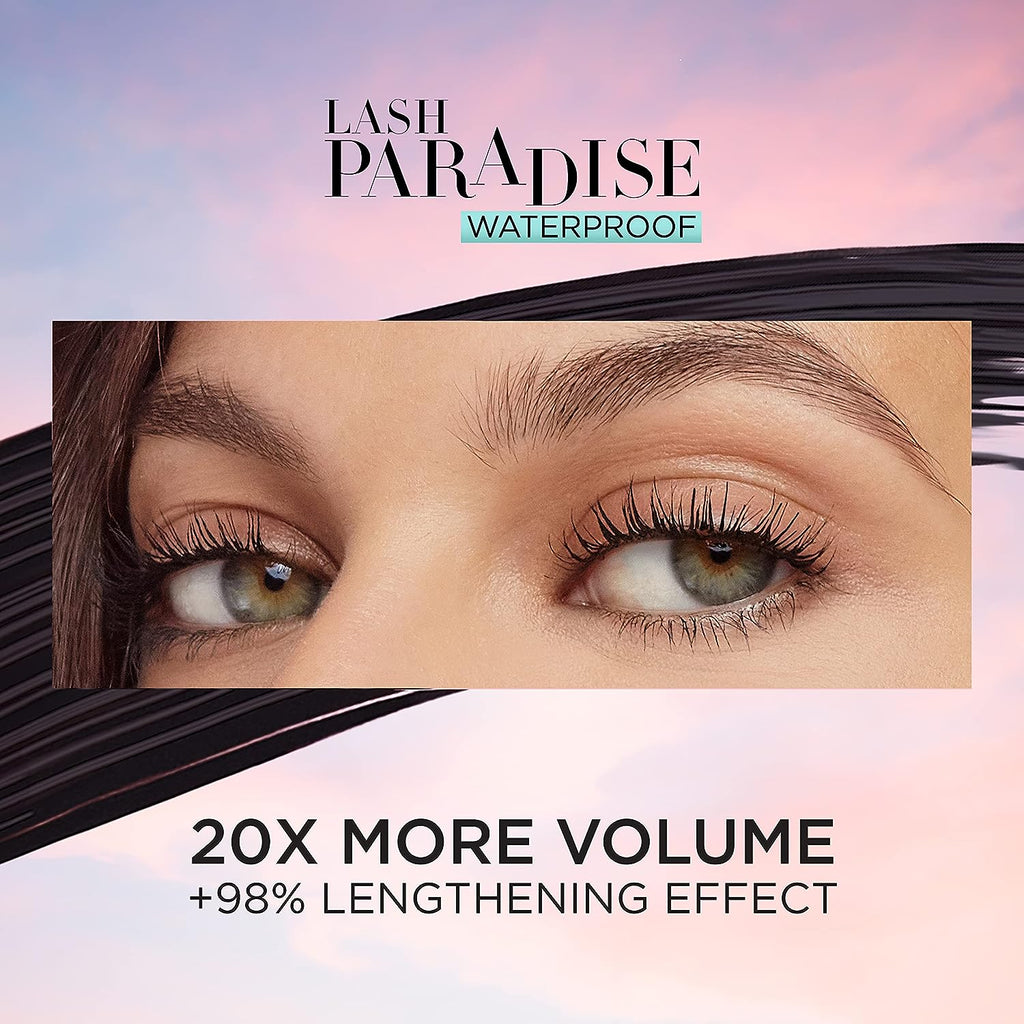 L'Oreal Paris Voluminous Lash Paradise Waterproof Mascara, Blackest Black, 0.25 Fl Oz (Pack of 1) Packaging May Vary