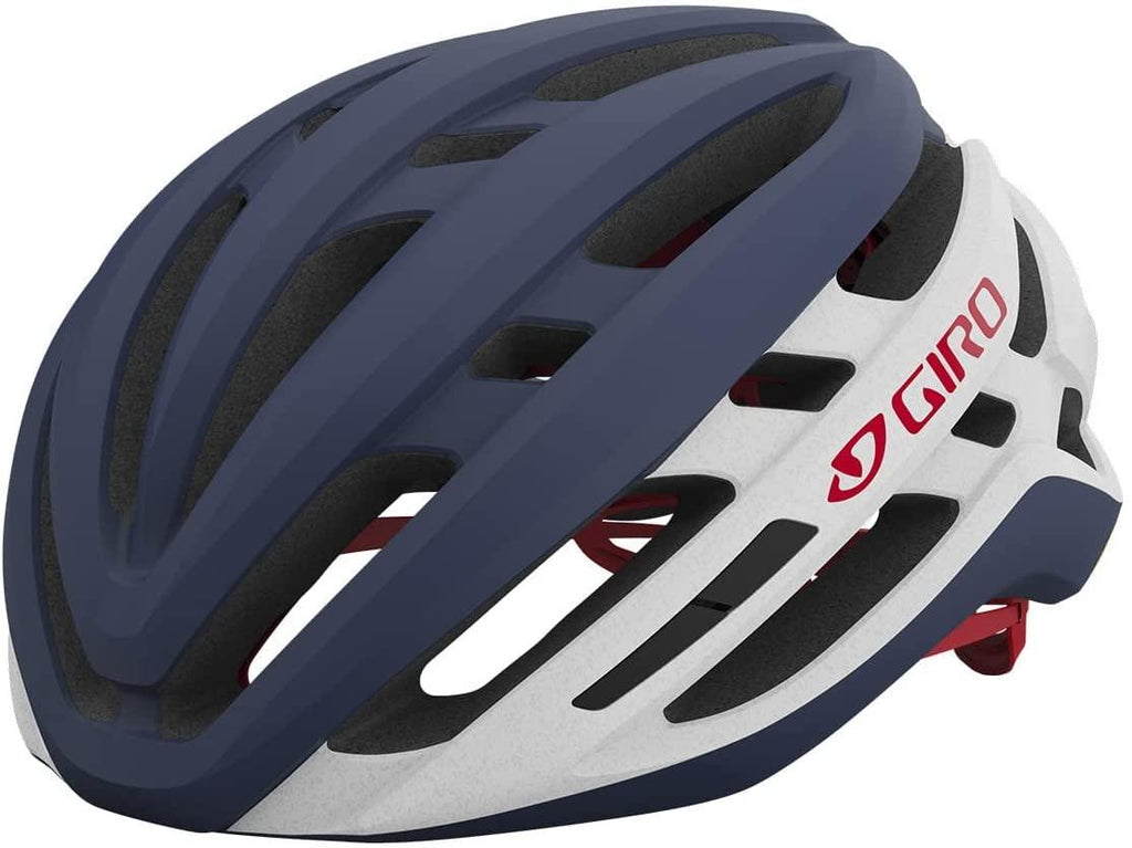 Giro Agilis MIPS Mens Road Cycling Helmet - Matte Midnight/White/Bright Red (2022), Medium