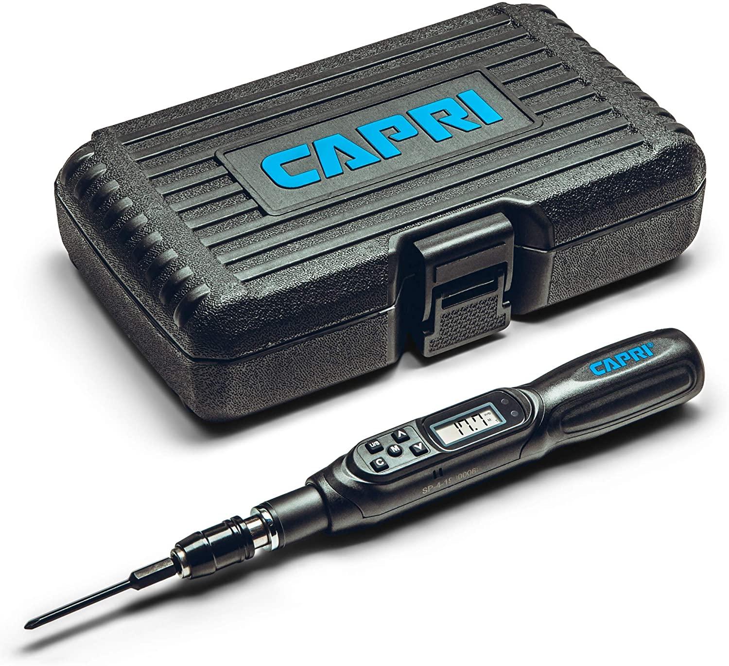 Capri Tools Digital Torque Screwdriver, Dual Direction, 0.88-17.7 in. lbs./10-200 cNm/1.02-20.41 kg-cm (CP26000-200)