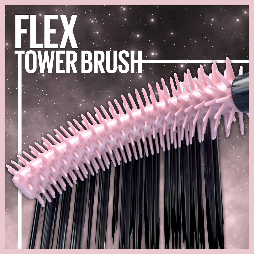 Maybelline Lash Sensational Sky High Washable Mascara, Cosmic Black + Instant Age Rewind Eraser Dark Circles Treatment Multi-Use Concealer, 160+ Lifter Gloss, Pearl, Silver Pearl Clear Bundle