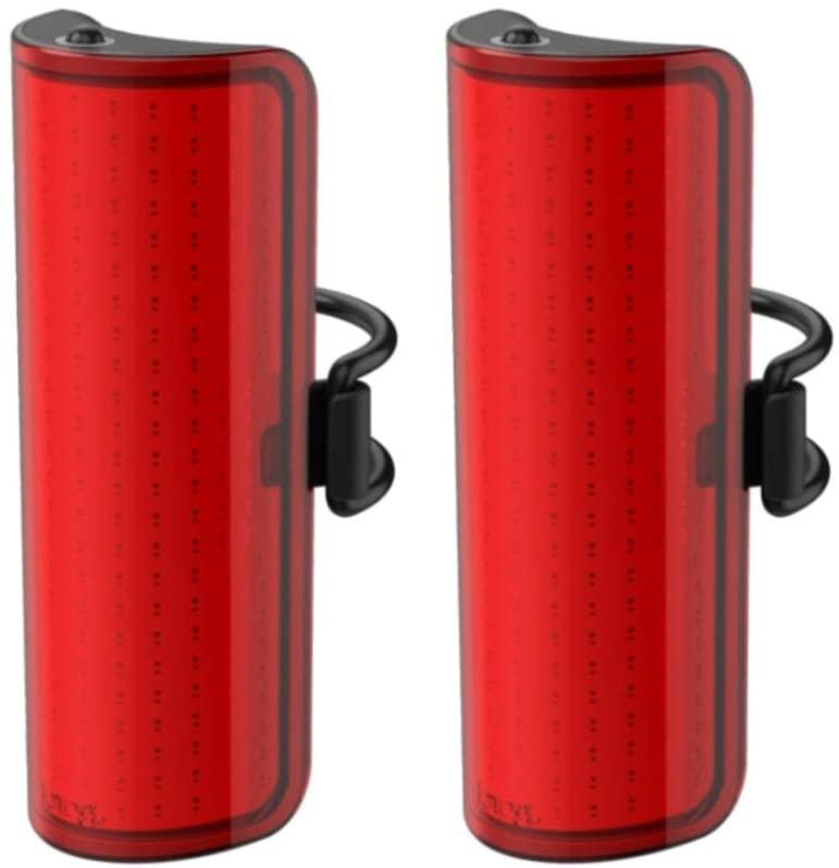 KNOG Big Cobber Rear Bike Light 2-Pack Bundle USB Charging Programmable LED Lights, Waterproof, 360 Degree Bright Light Visible from All Angles, Easy No-Tool Installation
