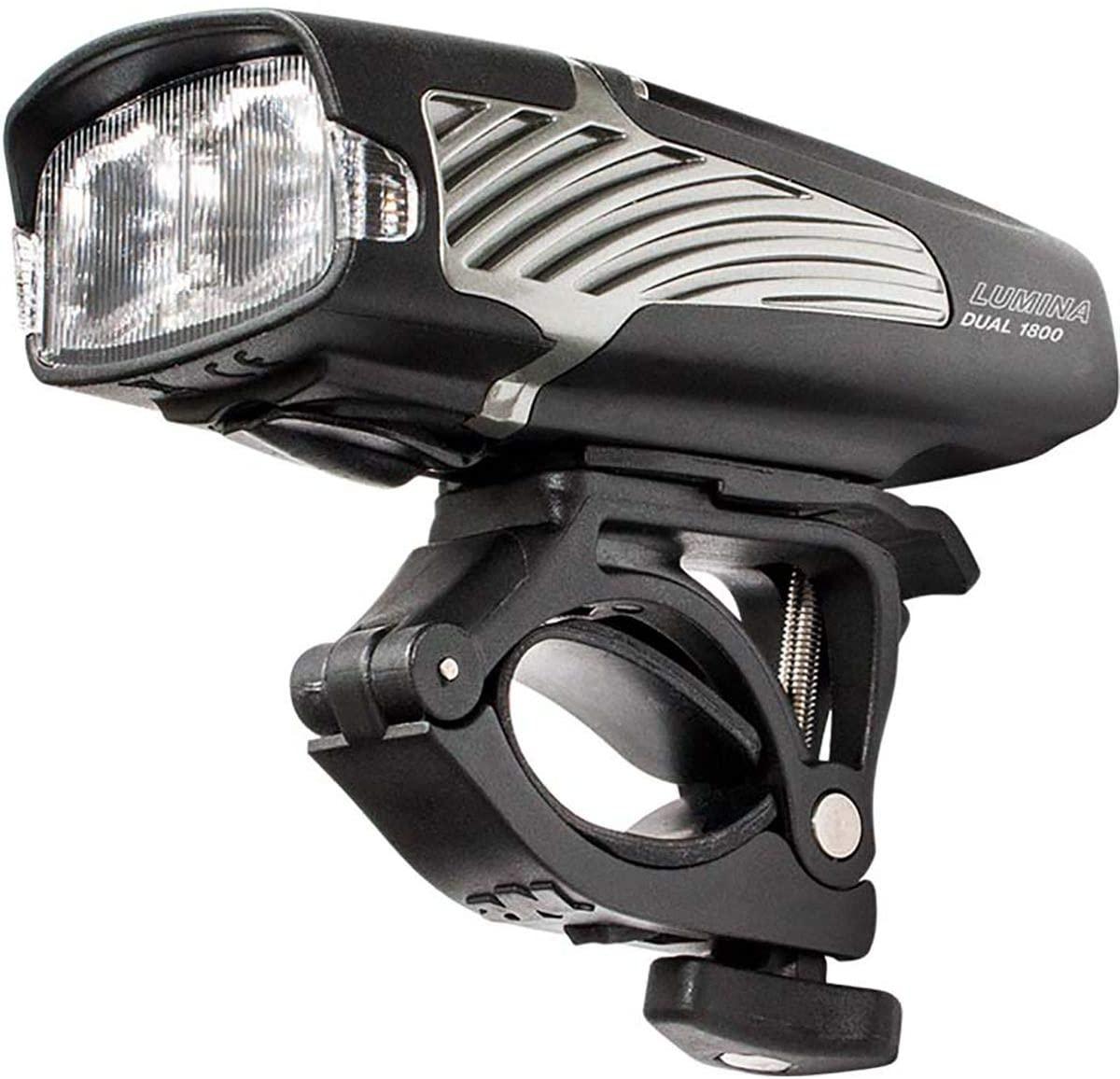 NiteRider Lumina Dual 1800 Rechargeable MTB Road Commuter Twin LED Bike Light Powerful Lumens Water Resistant Bicycle Headlight LED Front Light Easy to Install Cycling Safety