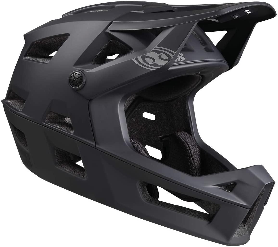IXS Trigger FF MIPS Black Helmet (Small: 54-58cm), MIPS Brain Protection System, 360° Inmould Shell, Adjustable Straps, Magnetic Closure, Goggle Compatible Visor, ASTM for DH on Frontal Impact