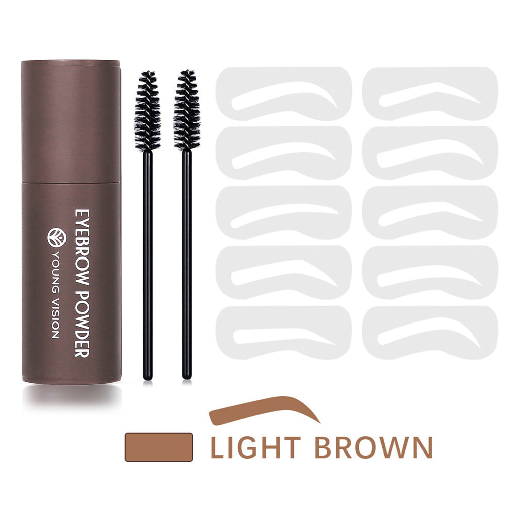 Eyebrow Stamp Stencils Kit, One Step Brows Powder Makeup
