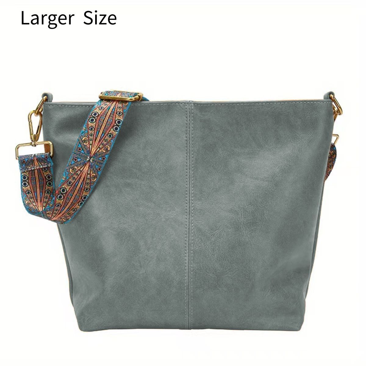 Geometric Strap Hobo Bag, LarCapacity Crossbody Bag, Women's Retro Style Shoulder Bag
