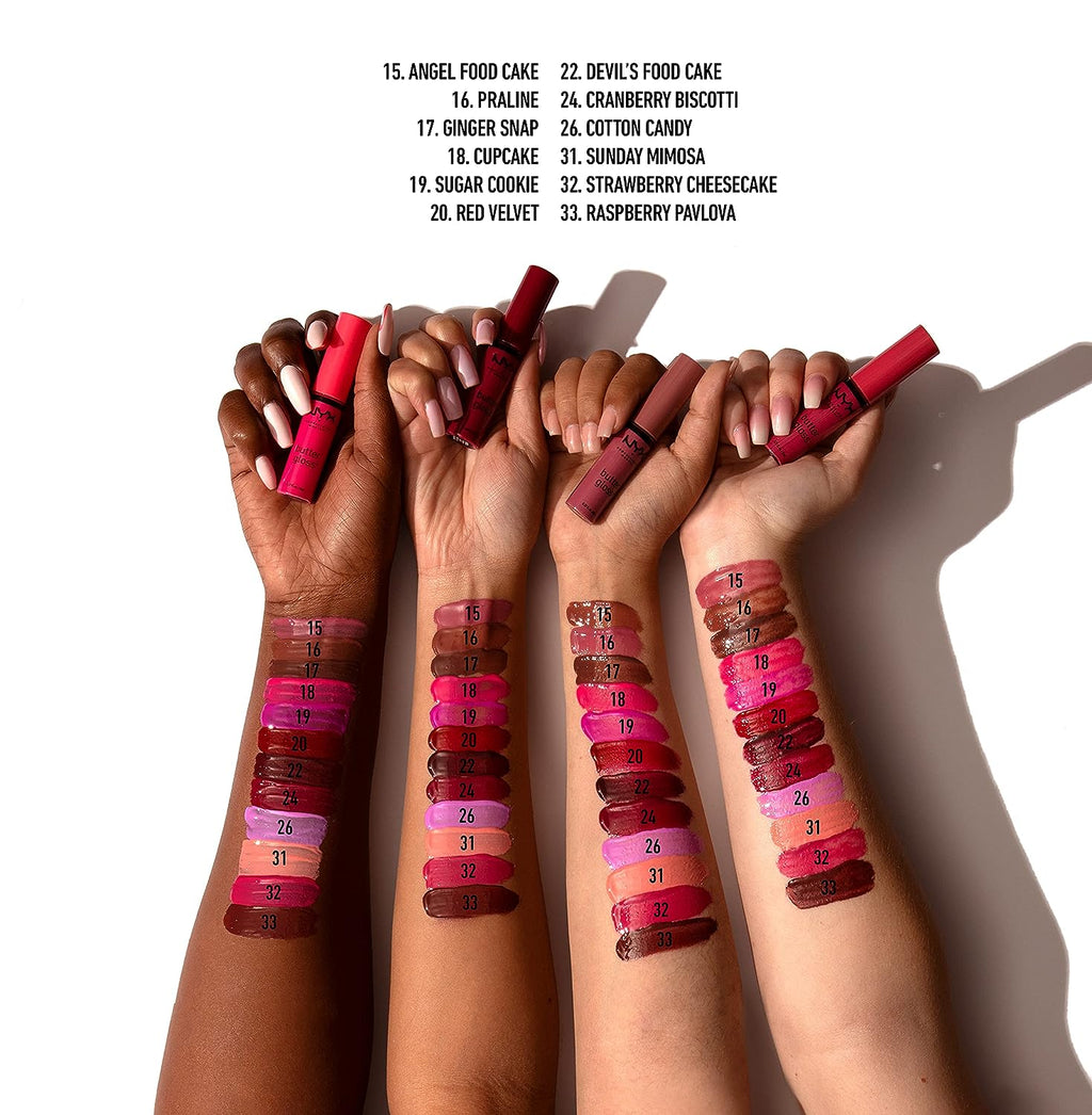 NYX PROFESSIONAL MAKEUP Butter Gloss, Non-Sticky Lip Gloss - Strawberry Cheesecake (Warm Pink)