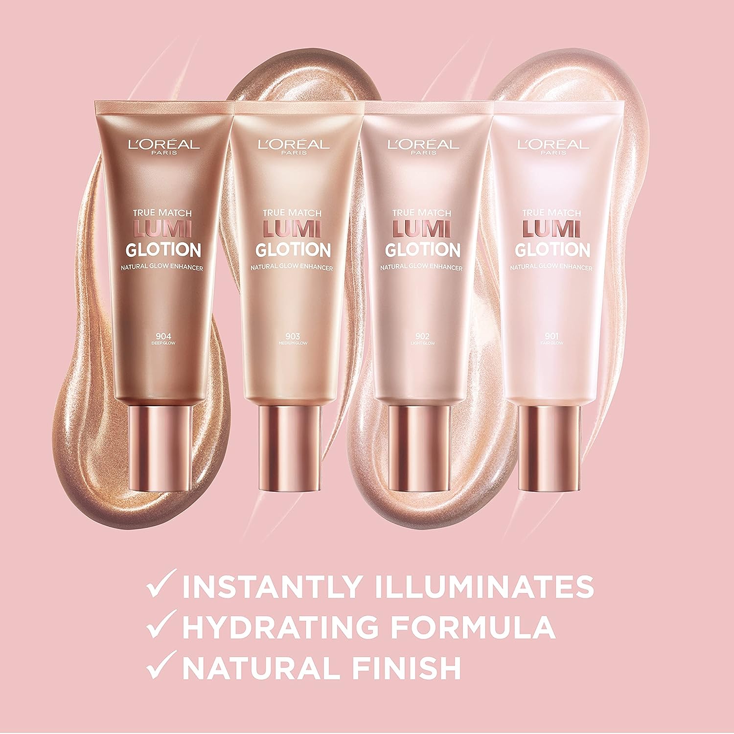 L’Oréal Paris Makeup True Match Lumi Glotion, Natural Glow Enhancer, Illuminator Highlighter Skin Tint, for an All Day Radiant Glow, Light, 1.35 Ounces