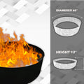 2mm thick Steel Campfire Fire Ring Solid  - Power coated - Lar60 d x 12