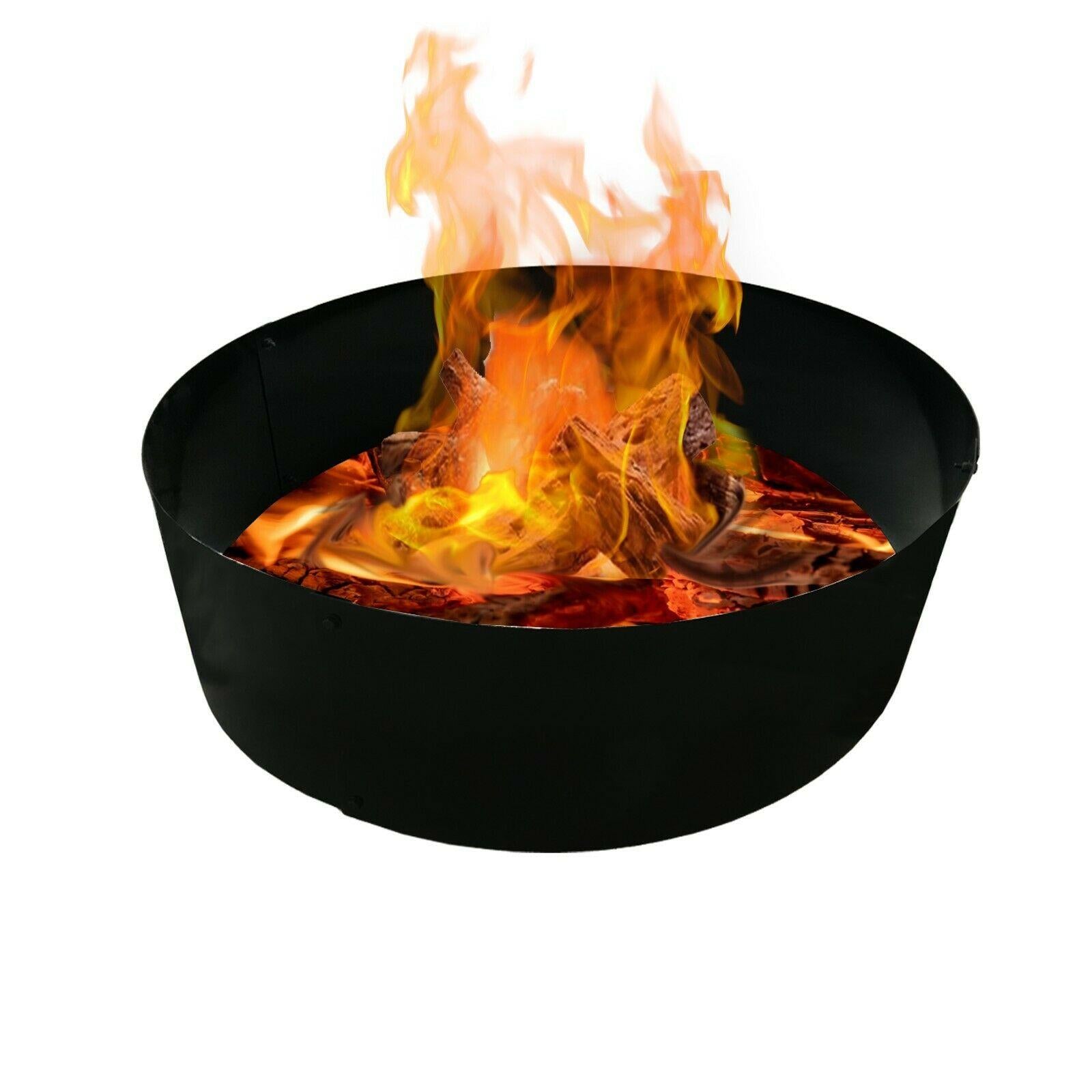 2mm thick Steel Campfire Fire Ring Solid  - Power coated - Lar60 d x 12