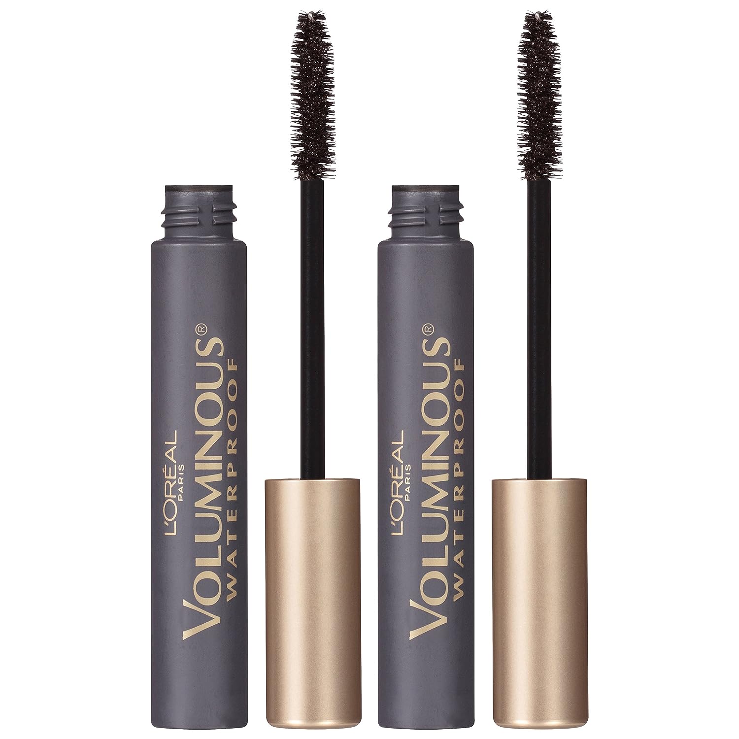 L'Oreal Paris Voluminous Original Waterproof Mascara, Black, 2 count