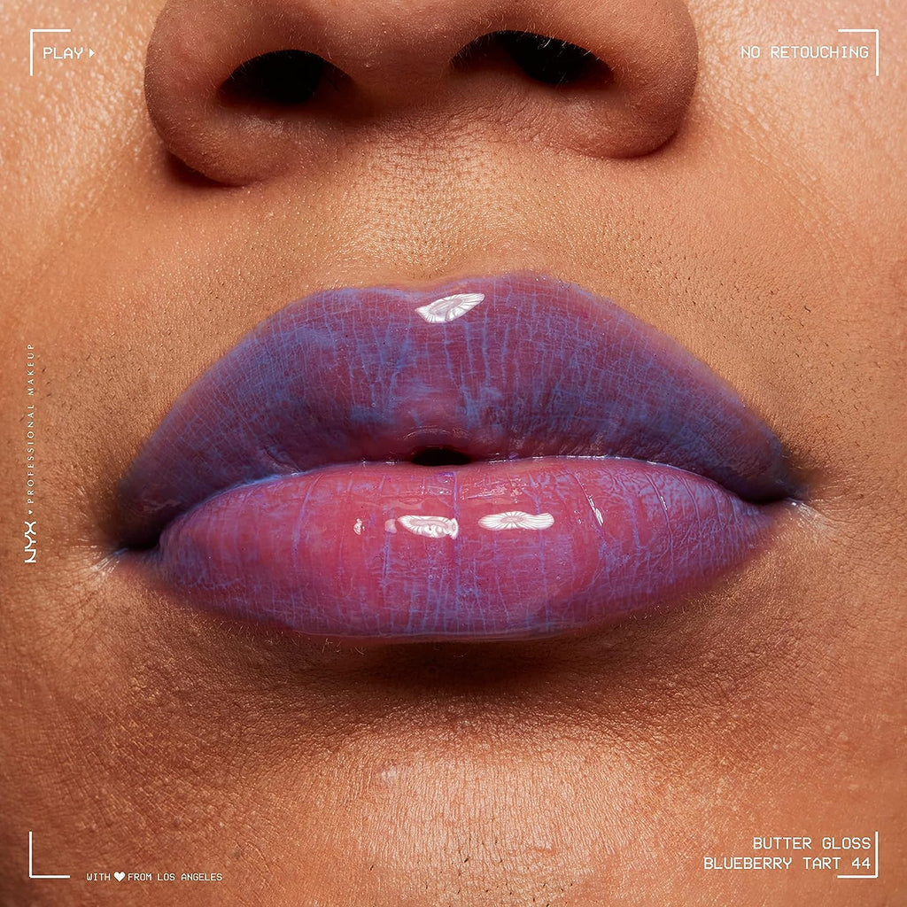 NYX PROFESSIONAL MAKEUP Butter Gloss, Non-Sticky Lip Gloss - Blueberry Tart (Periwinkle Blue)