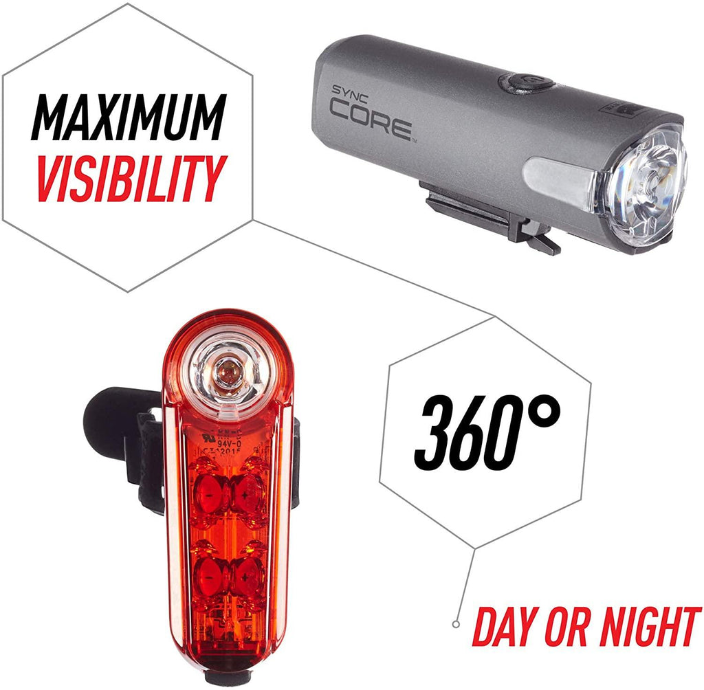 CAT EYE SYNC High Power LED Rechargeable Bike Lights, Headlight, Tail Light or Combo Kit