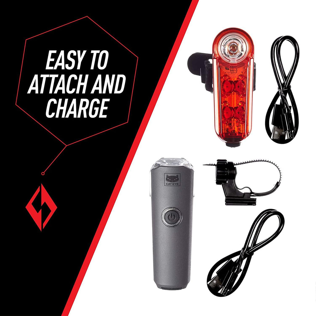 CAT EYE SYNC High Power LED Rechargeable Bike Lights, Headlight, Tail Light or Combo Kit