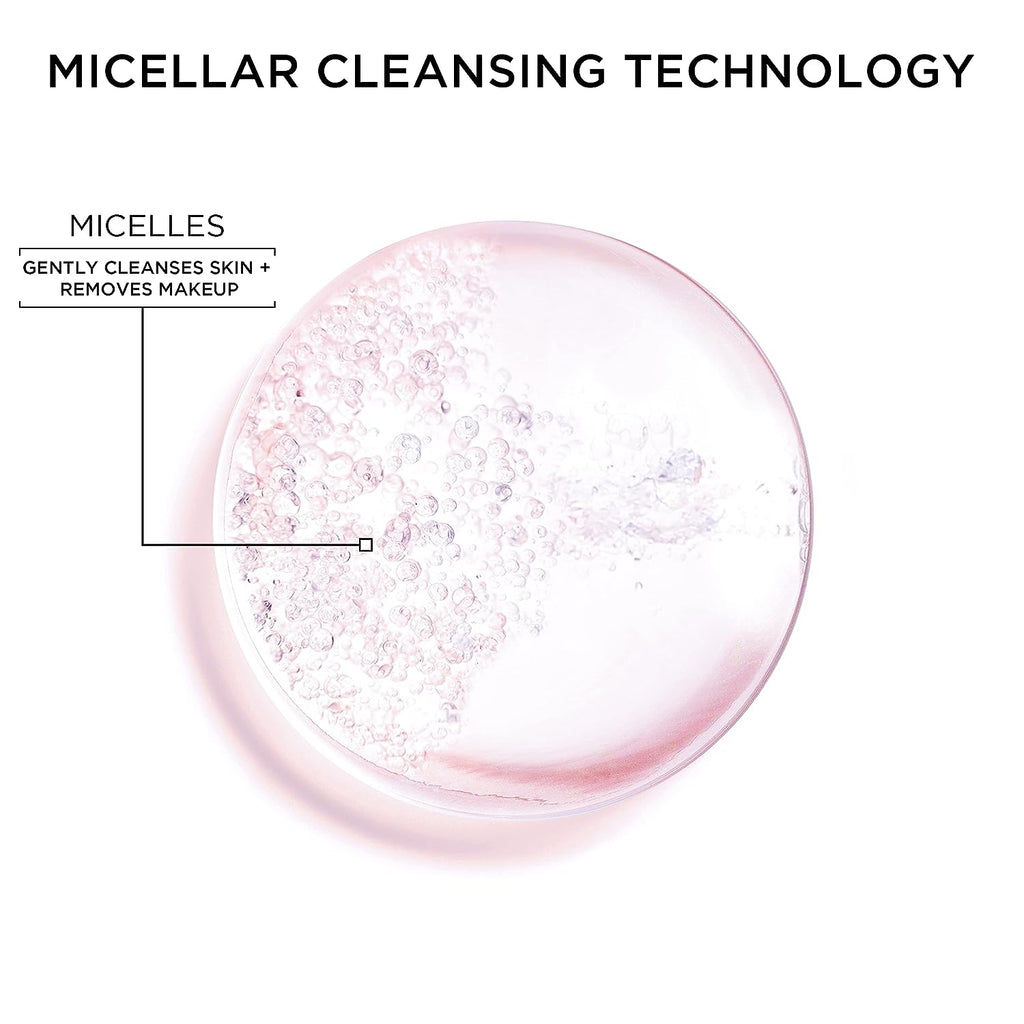 Garnier SkinActive Micellar Water for All Skin Types, Facial Cleanser &amp; Makeup Remover, 13.5 Fl Oz (400mL), 2 Count (Packaging May Vary)