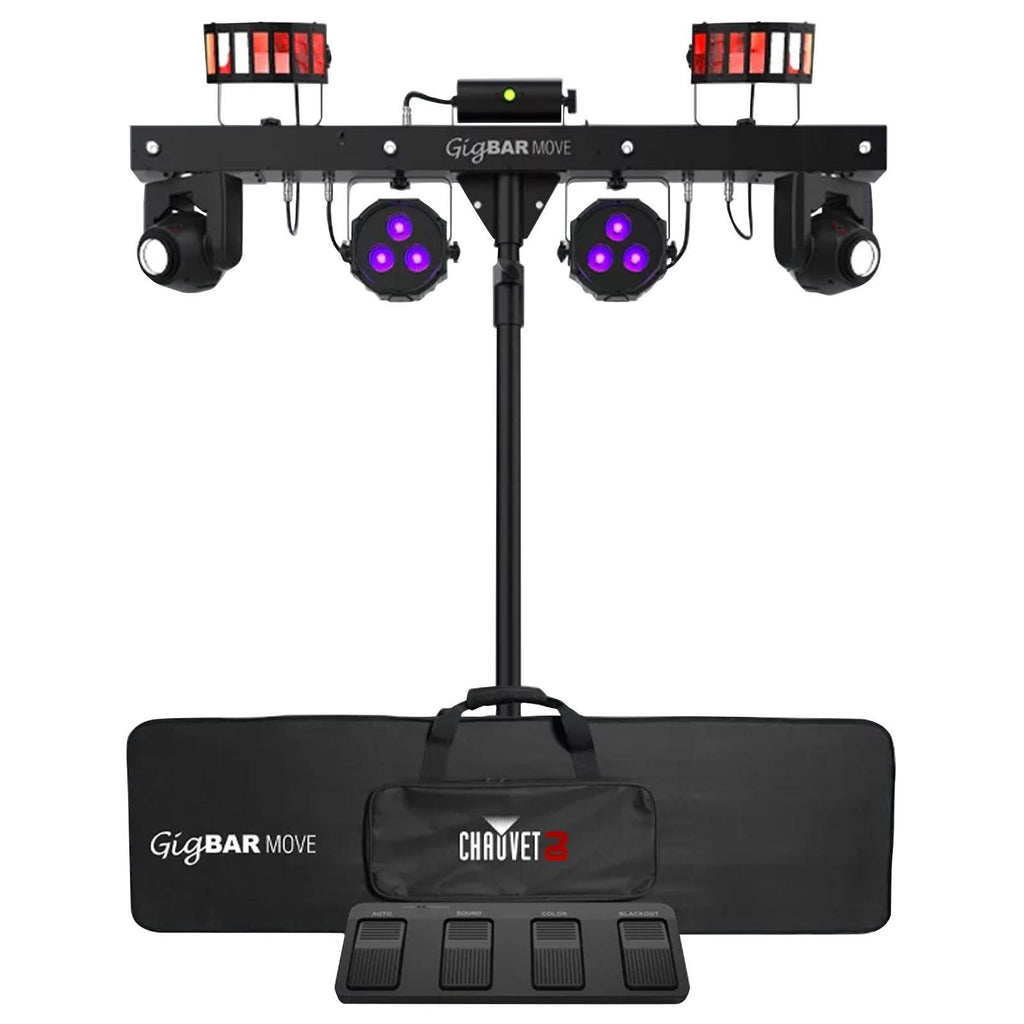 Chauvet DJ GigBar Move 5-in-1 Ultimate Effect Light System with Hurricane 700 Fog Machine Package