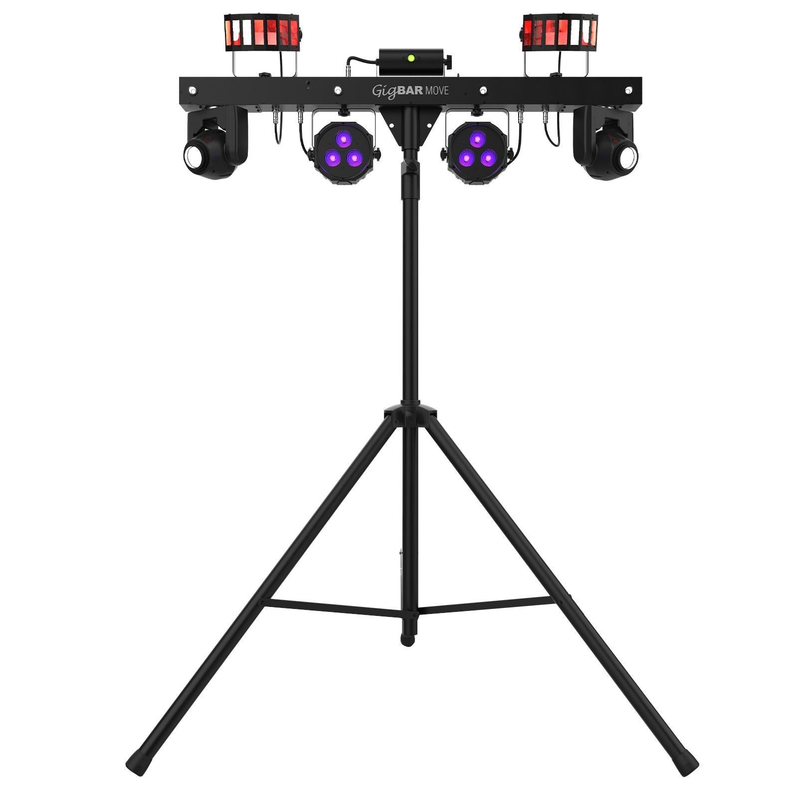 2x Chauvet DJ GigBar Move 5-in-1 Ultimate Effect Light Systems with DMX Controller & Fog Machine Package