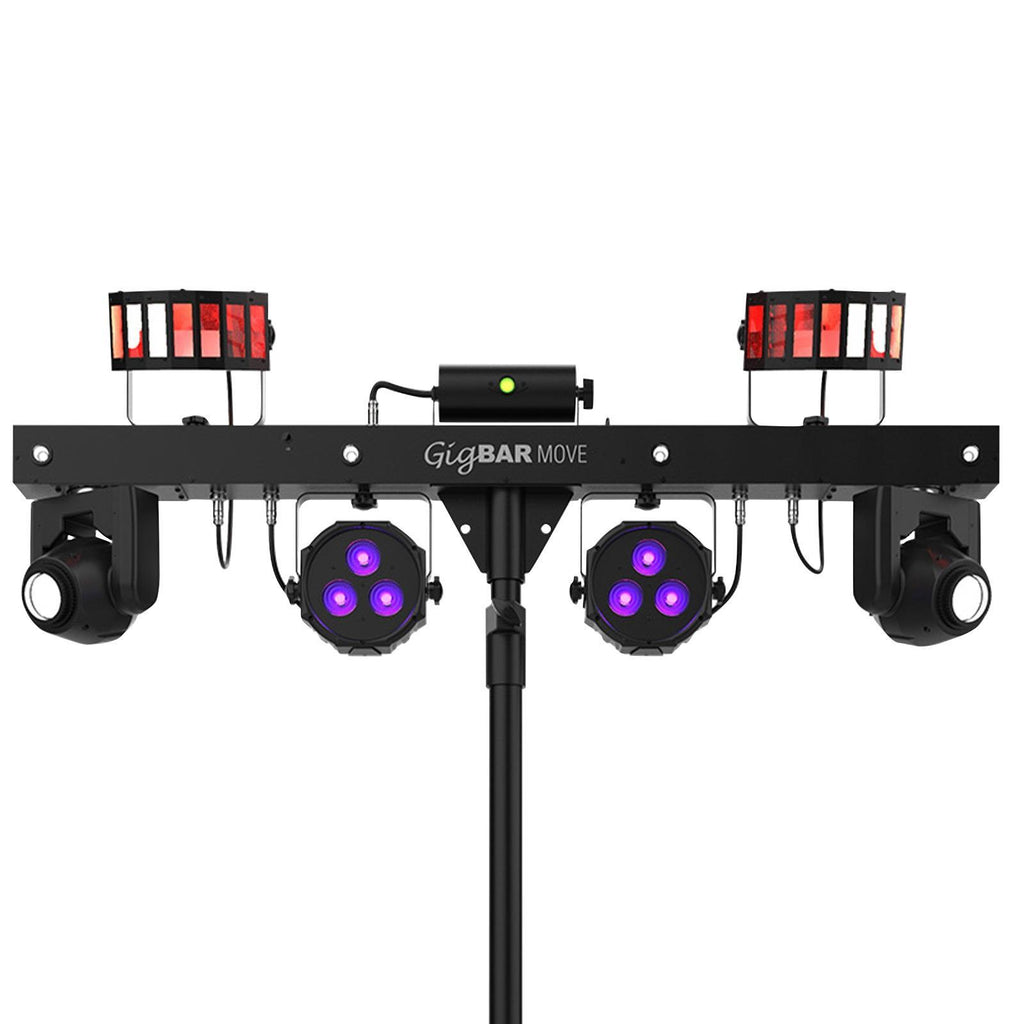 Chauvet DJ GigBar Move 5-in-1 Ultimate Effect Light System with Hurricane 700 Fog Machine Package