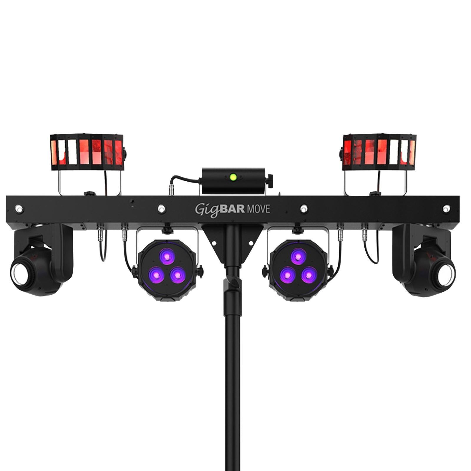 Chauvet DJ GigBar Move 5-in-1 Ultimate Effect Light System with Hurricane 700 Fog Machine Package