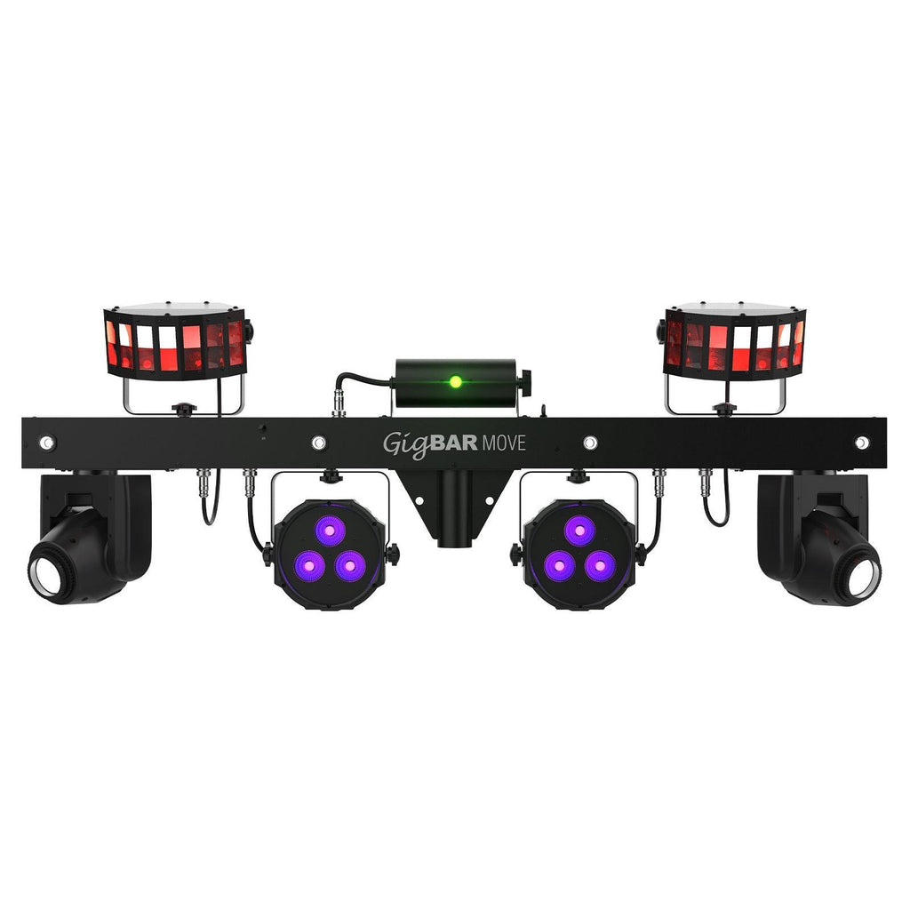 2x Chauvet DJ GigBar Move 5-in-1 Ultimate Effect Light Systems with DMX Controller & Fog Machine Package
