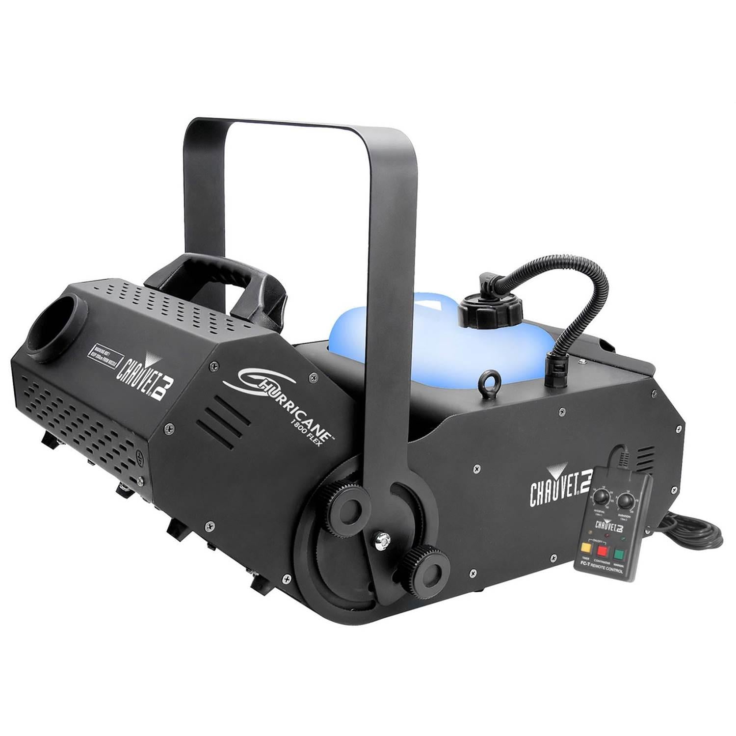 Chauvet H1800FLEX Hurricane Fog/Smoke Pro Machine + Fog Juice Fluid (1 Gallon)
