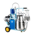 25L Electric MilMachine Milker for Cows Goats Sheep with  Steel Bucket Portable MilMachine for Ewe Farm Suction Milk Machine 6.6Gallon 110V(3-7Days Fast Delivery)