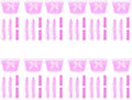Abaodam 12 Sets of Children Bike Basket Handle Covers Pretty Ribbons Bike Accessories