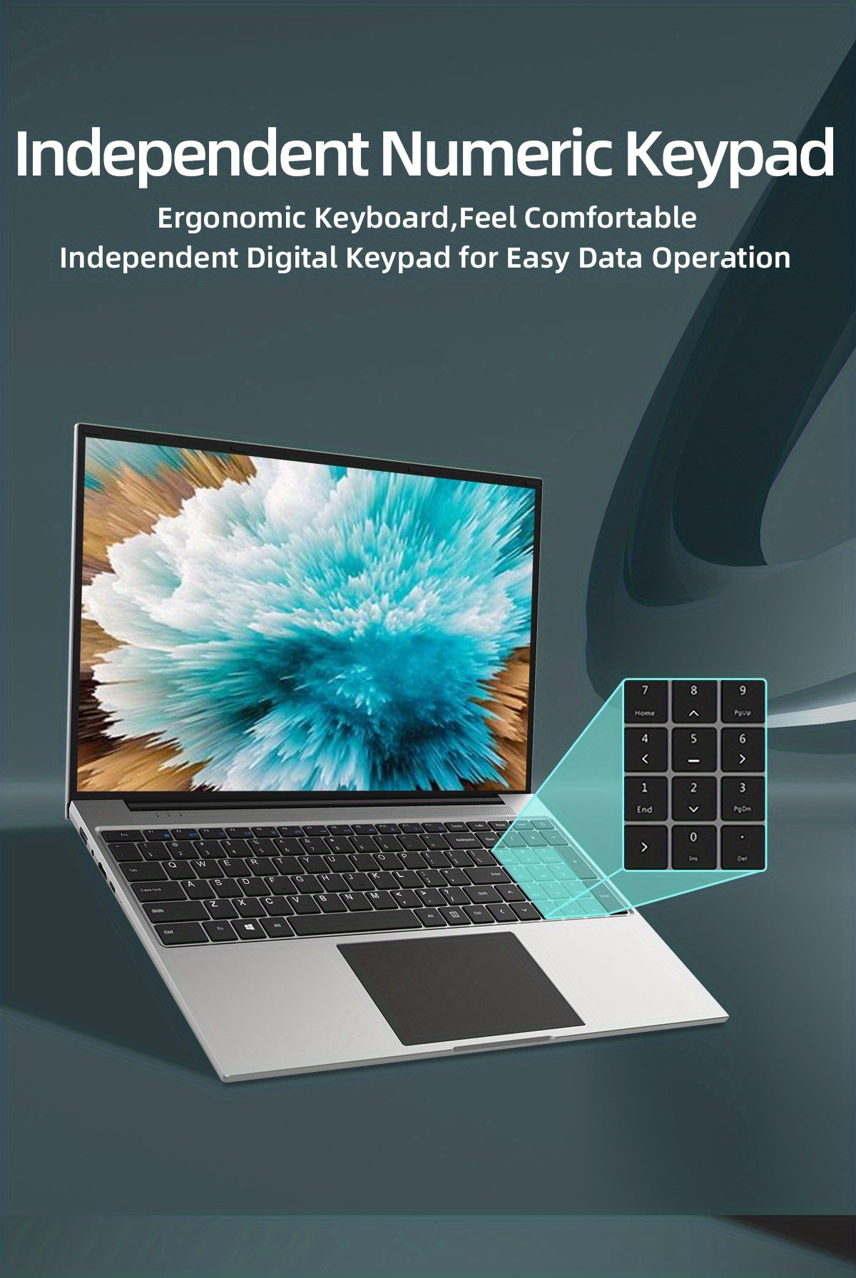 Jumper Laptop 16 Inch FHD Display, Intel Celeron Quad Core CPU, 4GB DDR4 128GB Storage, For Windows 11 Laptop Computer With Office 365 1-Year Subscription Included, 2 Stereo Speakers