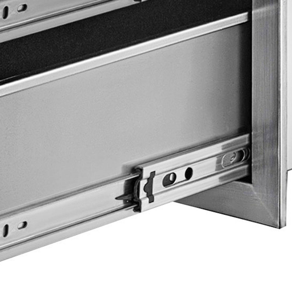 18"Wx23"H Outdoor Kitchen Drawers Double Access StoraBBQ Drawer Grill Station