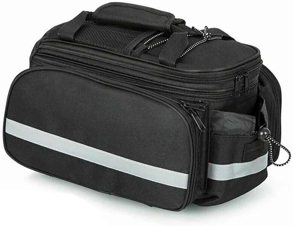 Bike Bag Bike Rear Pannier Bag Large Capacity Waterproof Multi-Function Bicycle Rack Rear Carrier Bag Expandable Bike Tail Seat Trunk Bag with Shoulder Strap Bicycle Accessories ( Color : As shown )