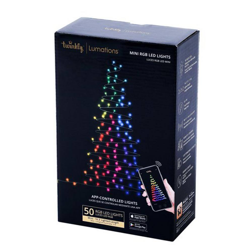 Twinkly App Controlled Wrapped Dome Lights, 50, Multi Color (2 Pack)