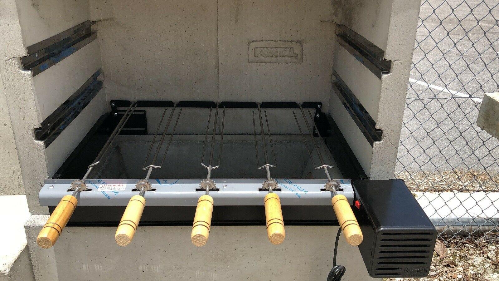 Brazilian Rotisserie BBQ Grill 5 Skewers Churrasqueira Giragrill 5 Espetos