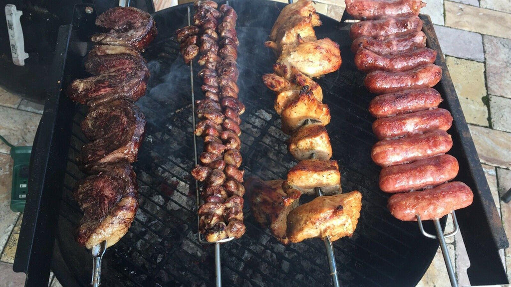 Brazilian High Rotisserie BBQ Grill  Still 6 Skewers Giragril Inox
