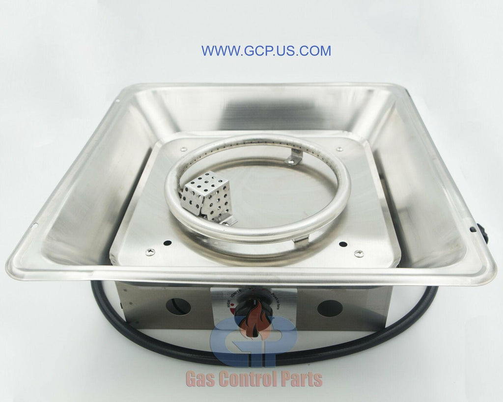 GCP-FPB-173S Square 17"  Steel Drop - In Pan with a 48" Hose and LP reg