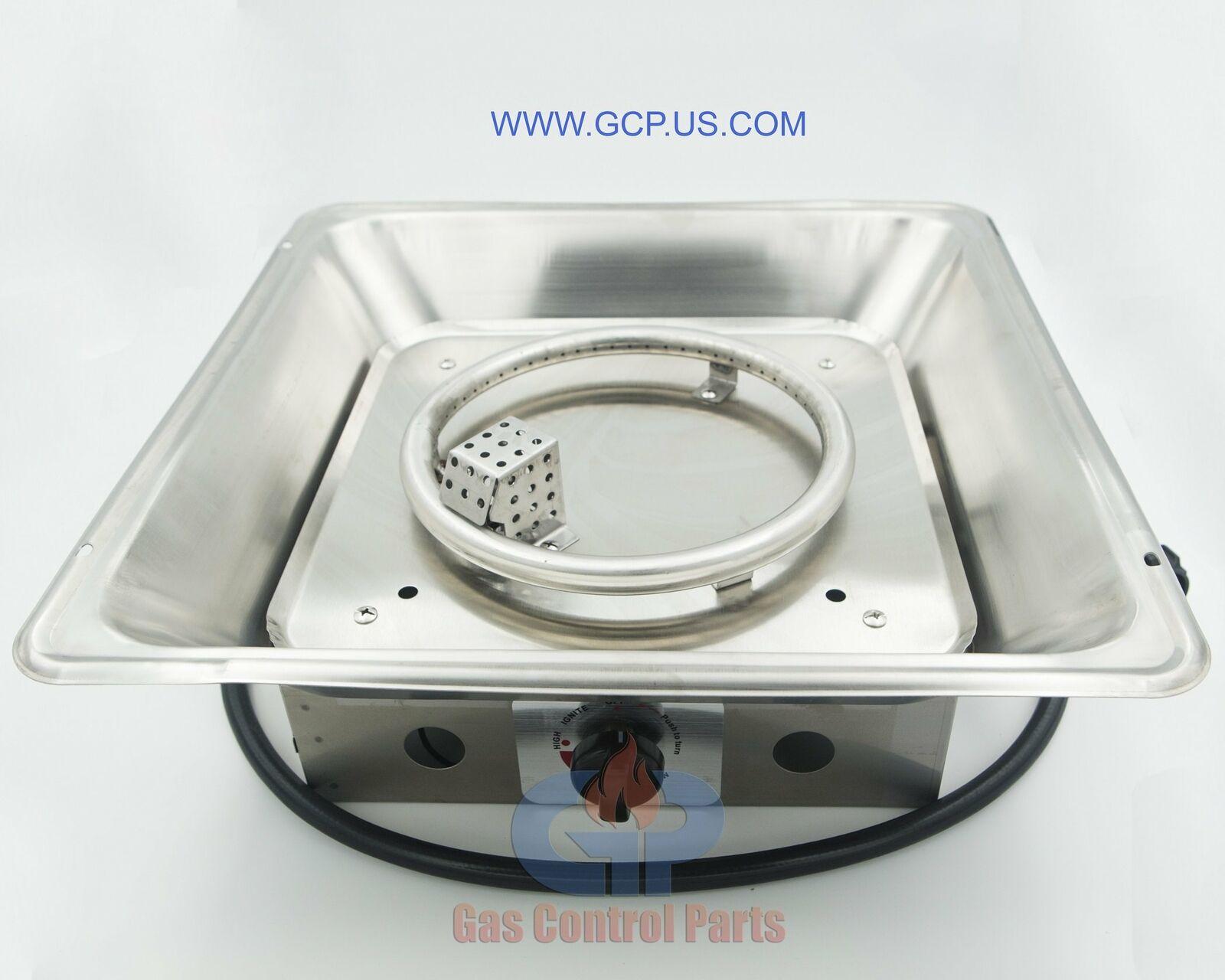 GCP-FPB-173S Square 17"  Steel Drop - In Pan with a 48" Hose and LP reg