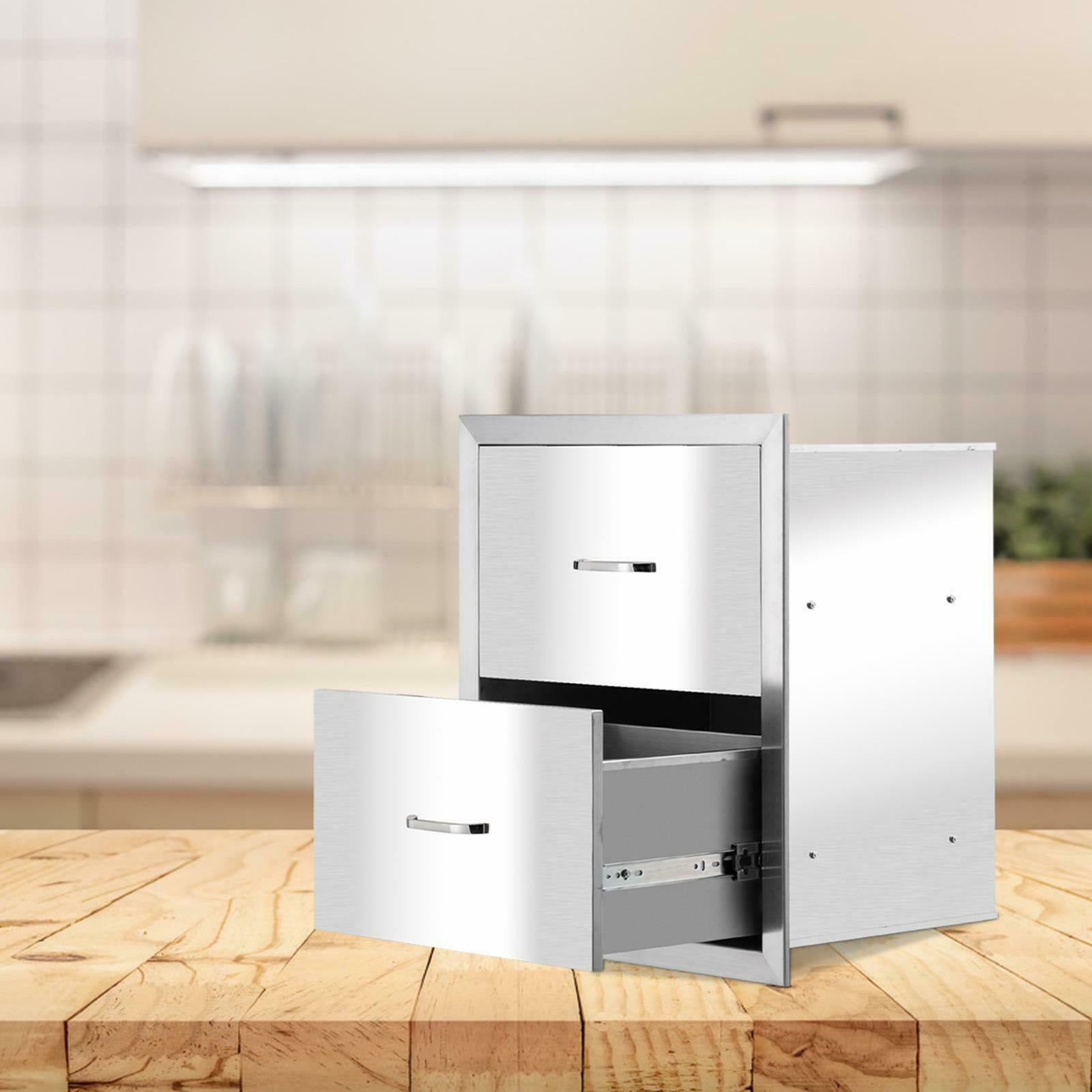 4 Sizes  Steel BBQ Double Single Door Drawer Access Outdoor Kitchen