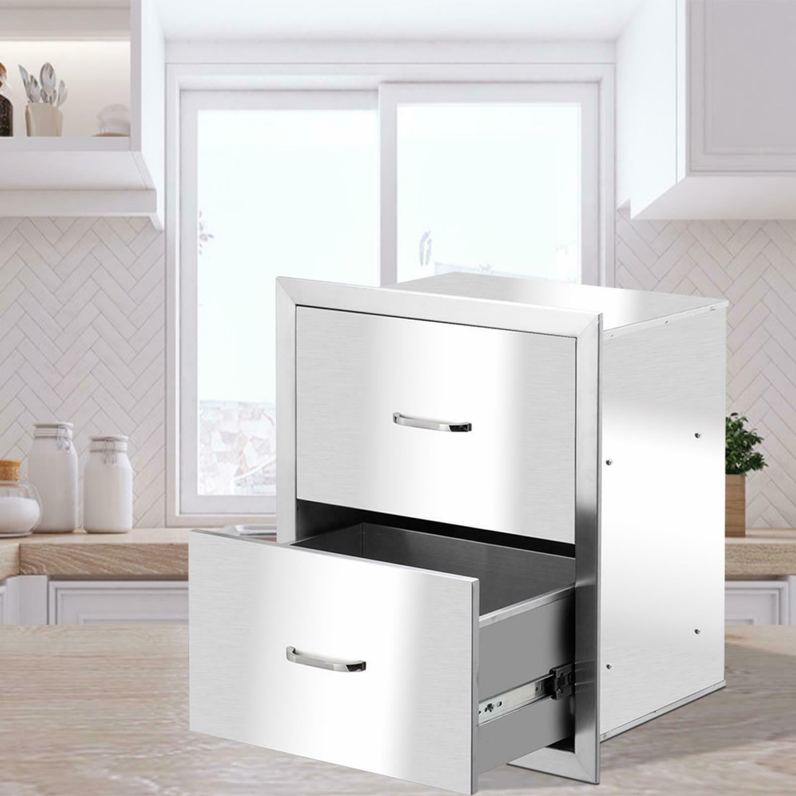 4 Sizes  Steel BBQ Double Single Door Drawer Access Outdoor Kitchen