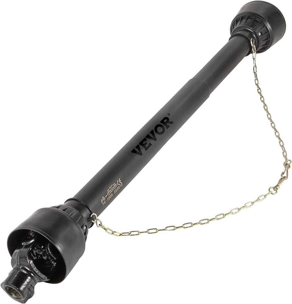 PTO Shaft 1 3/8" PTO Drive Shaft, 6 Spline End Round End PTO Driveline Shaft, Series 4 Tractor PTO Shaft, 39"-55" Brush Hog PTO Shaft, Black PTO Shaft for Bush Hog/Finish Mower/Rotary Cutter